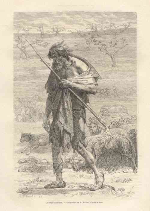 1878 Print Australian Sheep Herder Costume Asia 247 4C