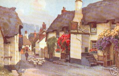 1920 Sheep Oilette Porlock Ew Haslehurst Postcard