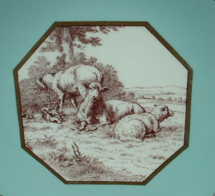 1 Ram and 2 Ewes on a Minton Plate