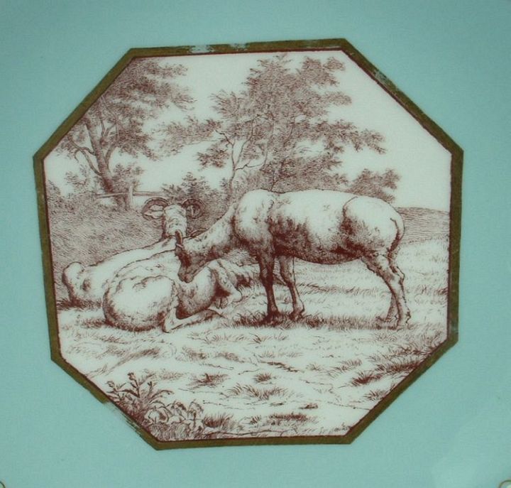1 Ram and 2 Ewes on a Minton Plate 2
