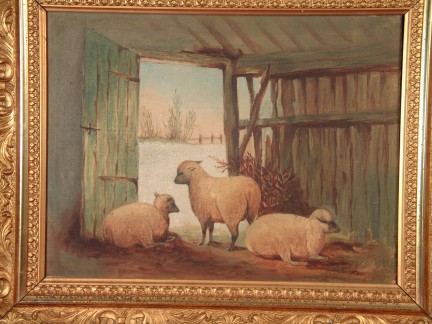 3 Sheep in the Barn