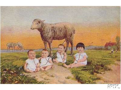 4 Babys Drinking Sheep Milk