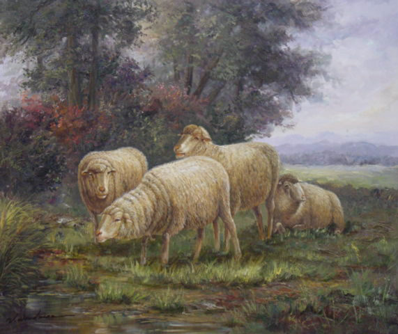 4 Ewes at Pasture