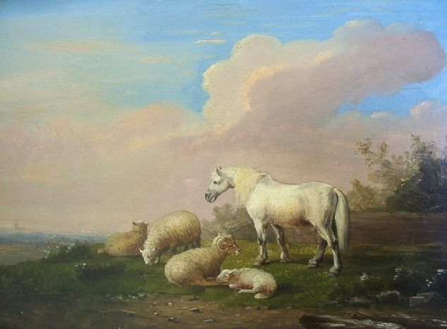 4 Sheep with a Horse