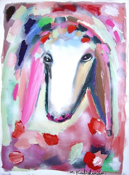 A C Sheeps Head By Menashe Kadishman