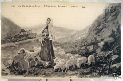 Bernadette Tending Her Flock of Sheep