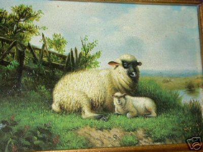 Black Faced Ewe with Lamb