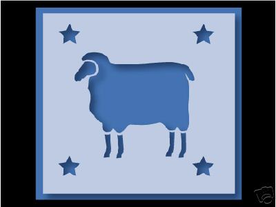 Blue Sheep Stencil