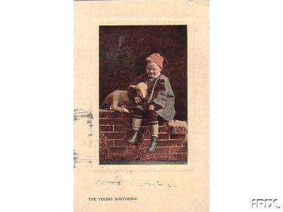 Boy and Lamb on a Wall