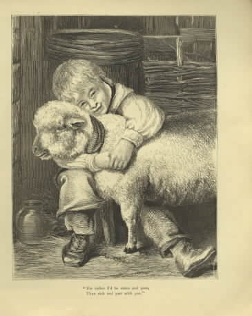 Boy Hugging His Lamb