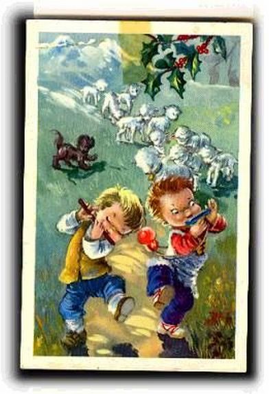 Boys with Flutes Sheep Tc