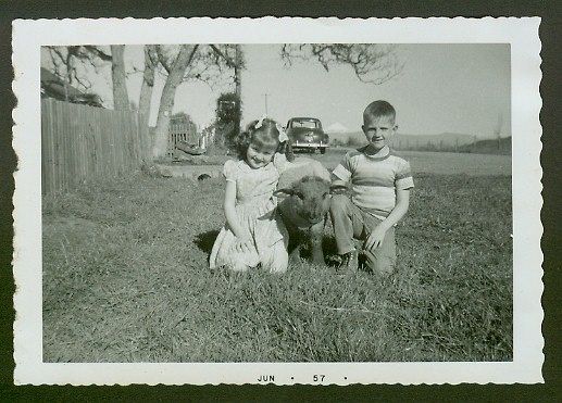 Brother and Sister with Lamb