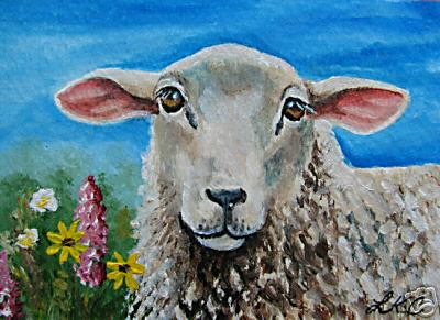 Brown Eyed Sheep Portrait