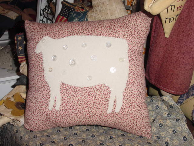 Button Pillow Sheep