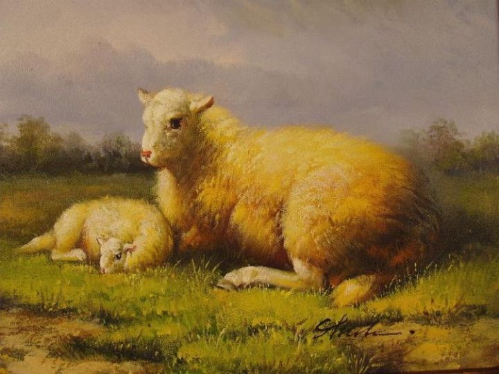 Bws Ewe with Lamb Sheep