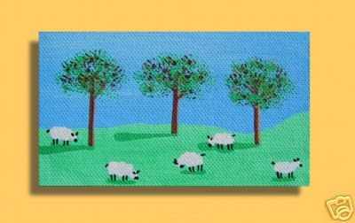 Canvas Panel Art Sheep