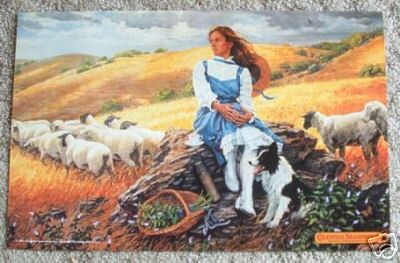 Celestial Seasonings Poster Spearmint Woman Sheep