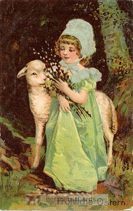 Child in Green with Lamb