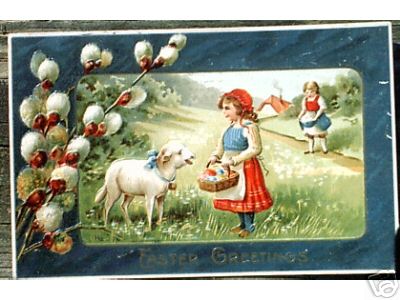 Children with Red Sheep Pussywillows
