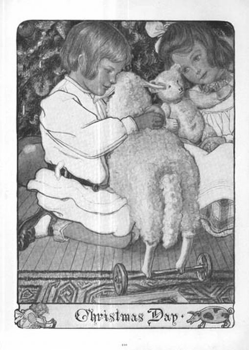 Children with Sheep Toy