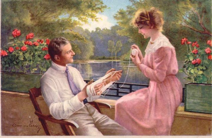 Couple Winding Yarn