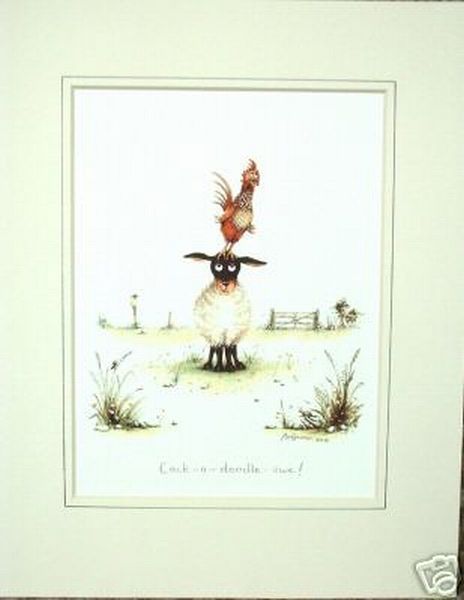 Denman Print Sheep and Chicken