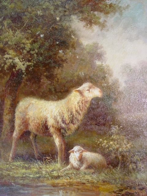 Ewe and Lamb Art