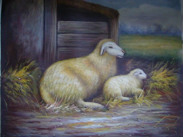 Ewe with Single Ewe Lamb