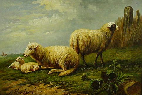 Ewe with Twins and Ewe Lamb