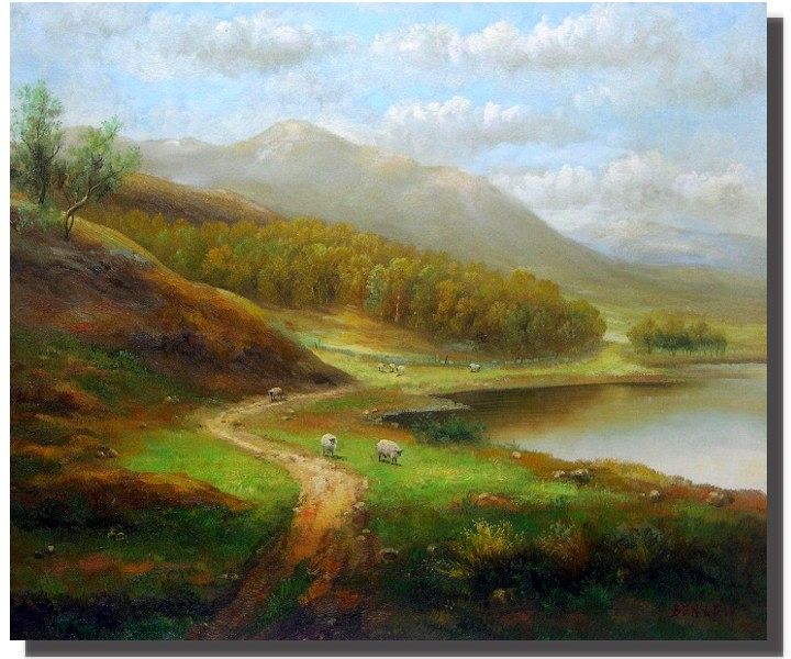 Fall Landscape with Sheep