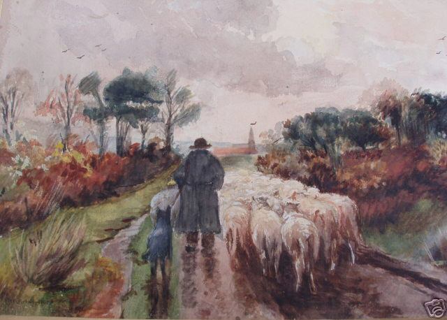 Farmer Taking Sheep Home