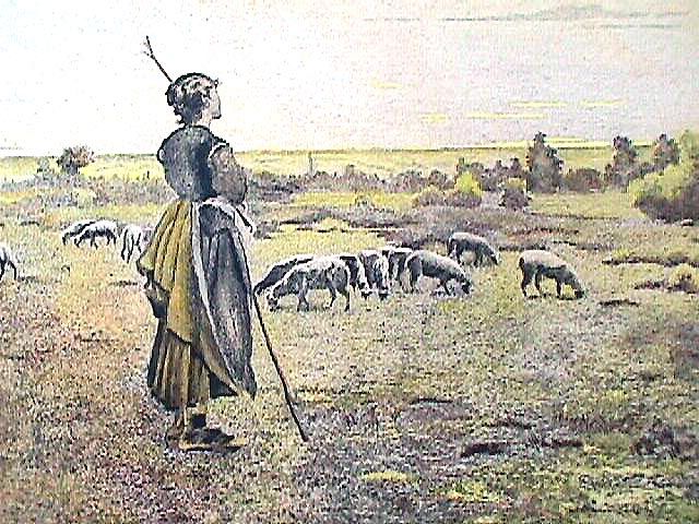 French Sheep and Shepherdess