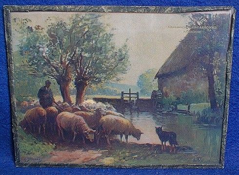 French Sheep By Mill Pond
