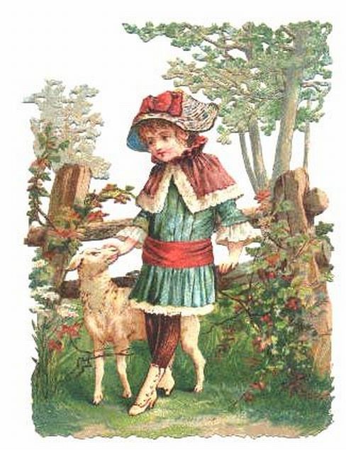 German Girl with Sheep