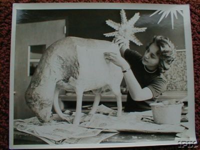 Girl Making Papermache Sheep