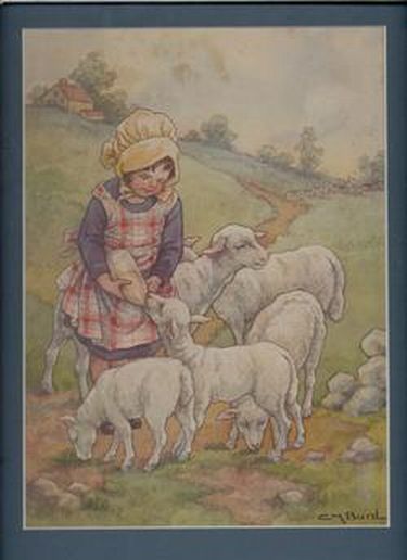 Girl with Bottle Baby Sheep