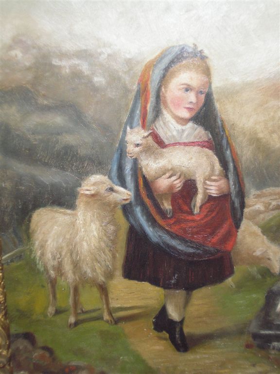 Girl with Ewe and Lamb