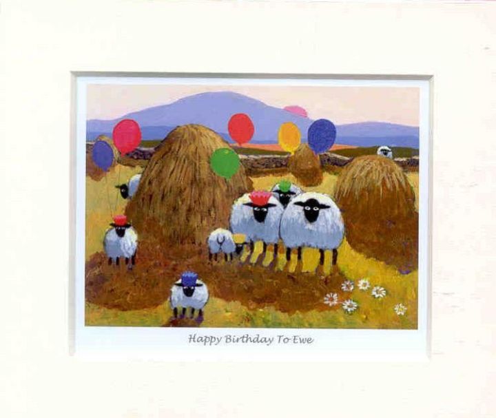 Greetingcard Happybirthdaytoewe Sheep