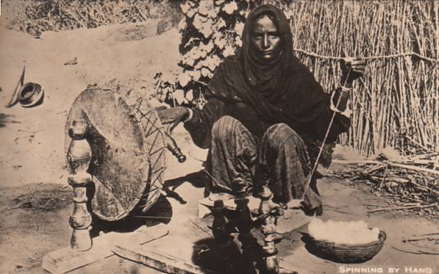 India Woman Handspinning