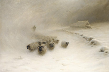 Joseph Farquharson a Flock of Sheep