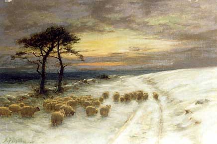 Joseph Farquharson a Winter Sunset