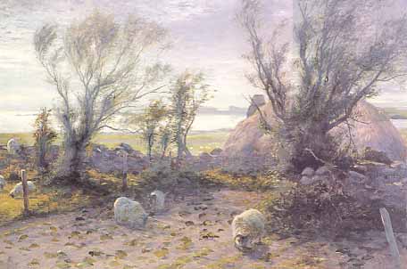 Joseph Farquharson Sheep Grazing Canvas