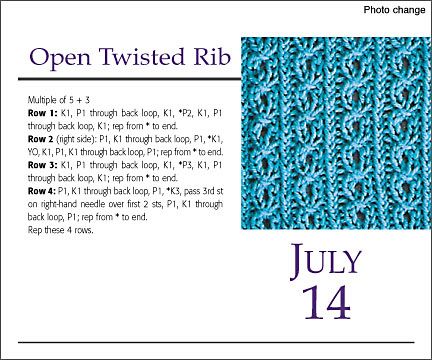 July 14 Open Twisted Rib Knit