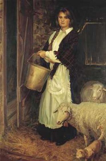 Letatyana with Sheep and Cat