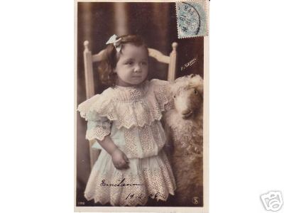 Little Girl with Stuffed Sheep