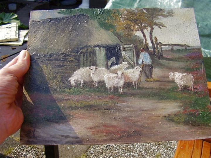Little Oil Painting Sheep