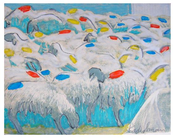 Menashe Kadishman Famous Silkscreen Sheepskadishman Sheep