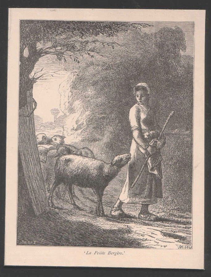 Millet Shepherdess with Lamb