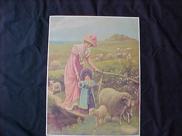 Mother and Daughter Sheep Print
