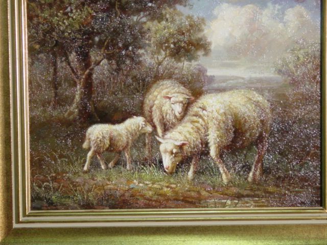 Mother Ewe with Ewe Lamb Daughter and Lamb